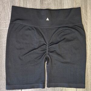 Black Women's Biker Shorts with Scrunch on butt